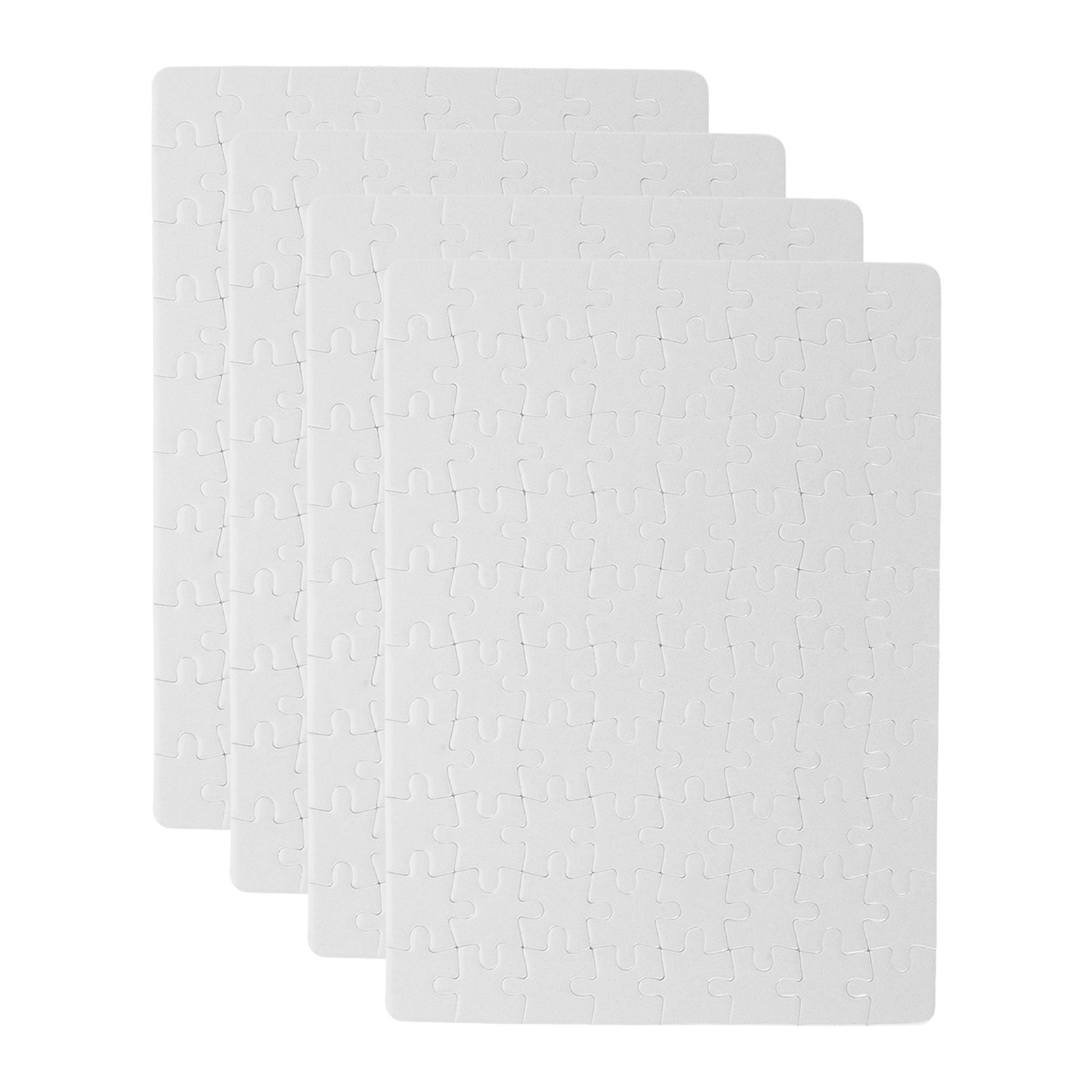 Puzzle Blank White - 4 arkusze białych puzzli do sublimacji,