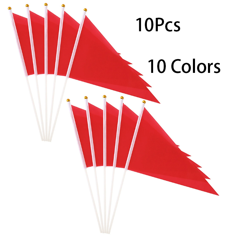 Yard Sign Blank - 10 szt. Kolorowych Trójkątnych Flagi z