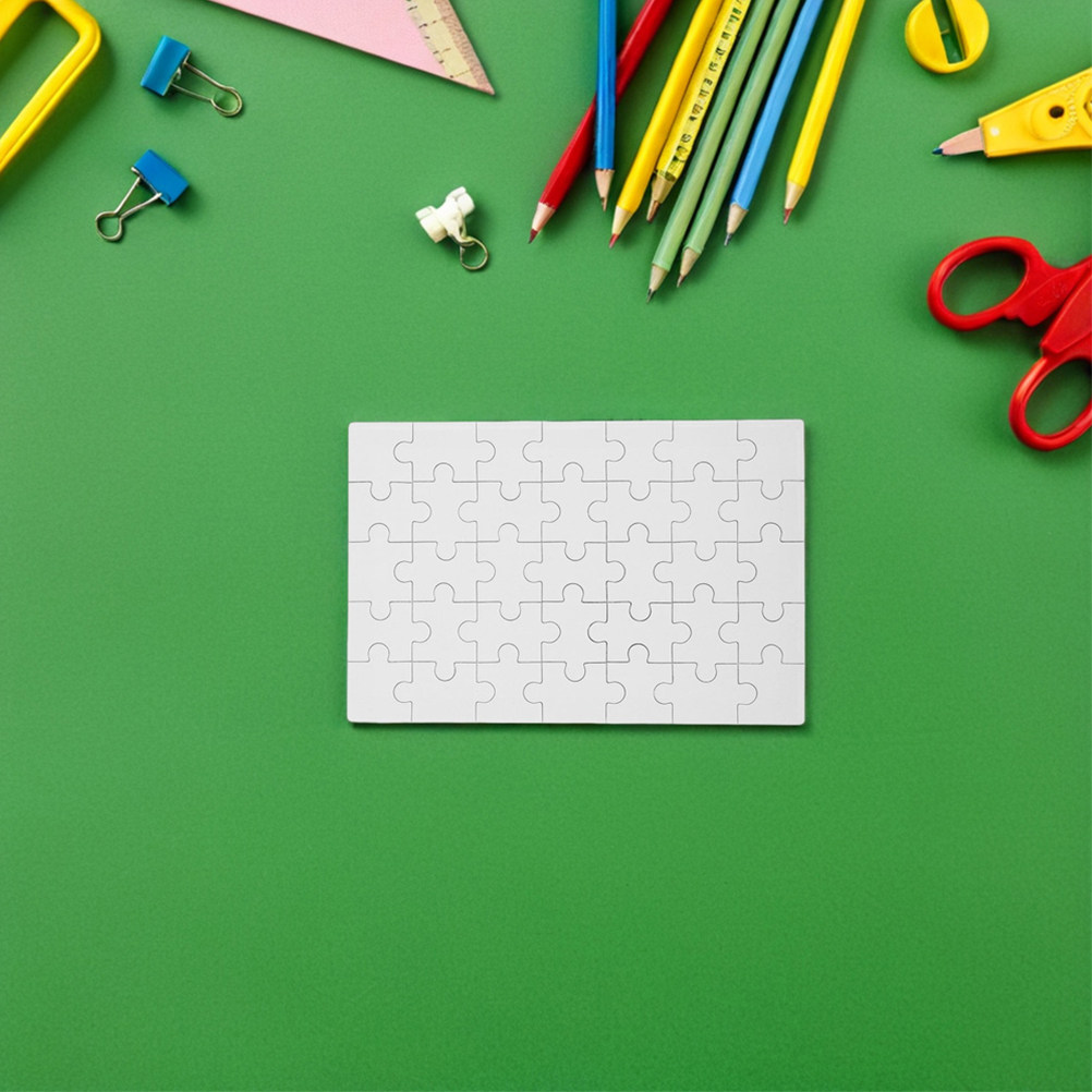 Puzzle Blank White - 12 sztuk pustych puzzli do sublimacji,