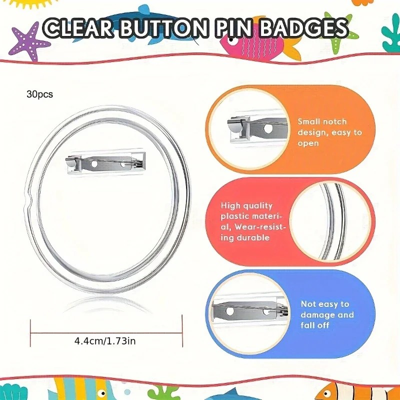 30 szt. akrylowych pustych prz – Button Badge Blank recenzja i cena