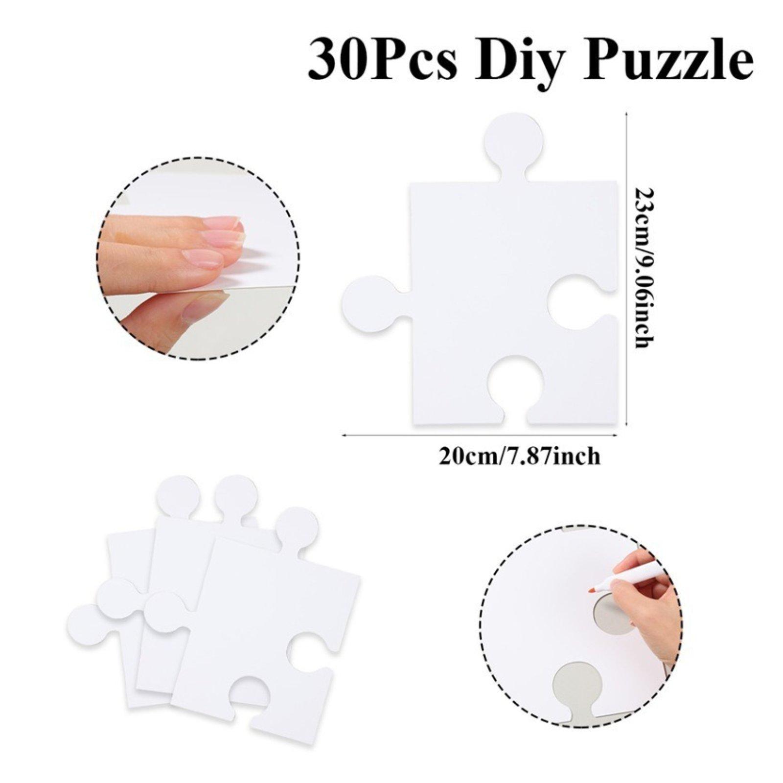 30 sztuk pustych puzzli do rys – Puzzle Blank White recenzja i cena