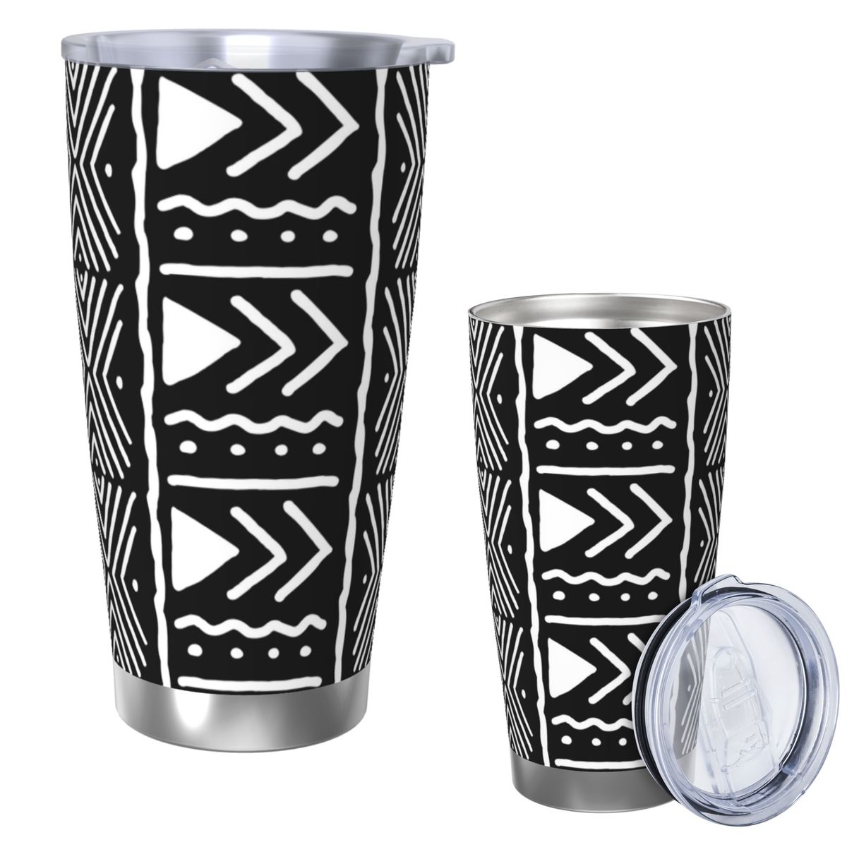 Czarno-biały afrykański wzór b – Tumbler 20Oz White recenzja i cena