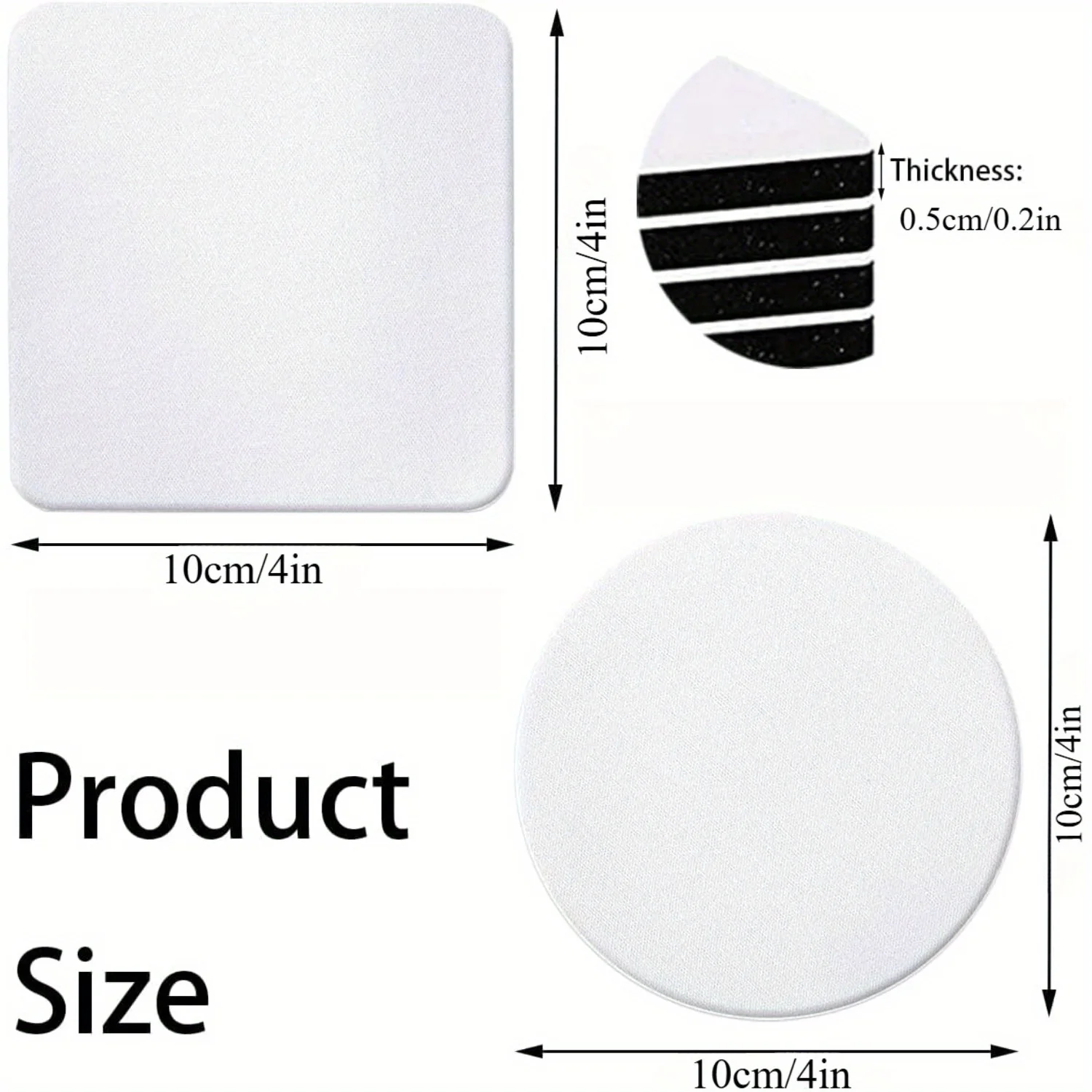 30/50 szt. Kwadratowe i okrągł – Coaster Sublimation Blank recenzja i cena